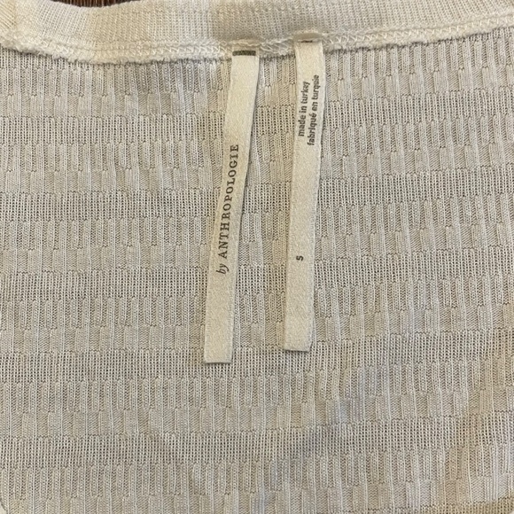 Anthropologie Pilcro Ruched Tie Front Tank Cream Small - Picture 6 of 7